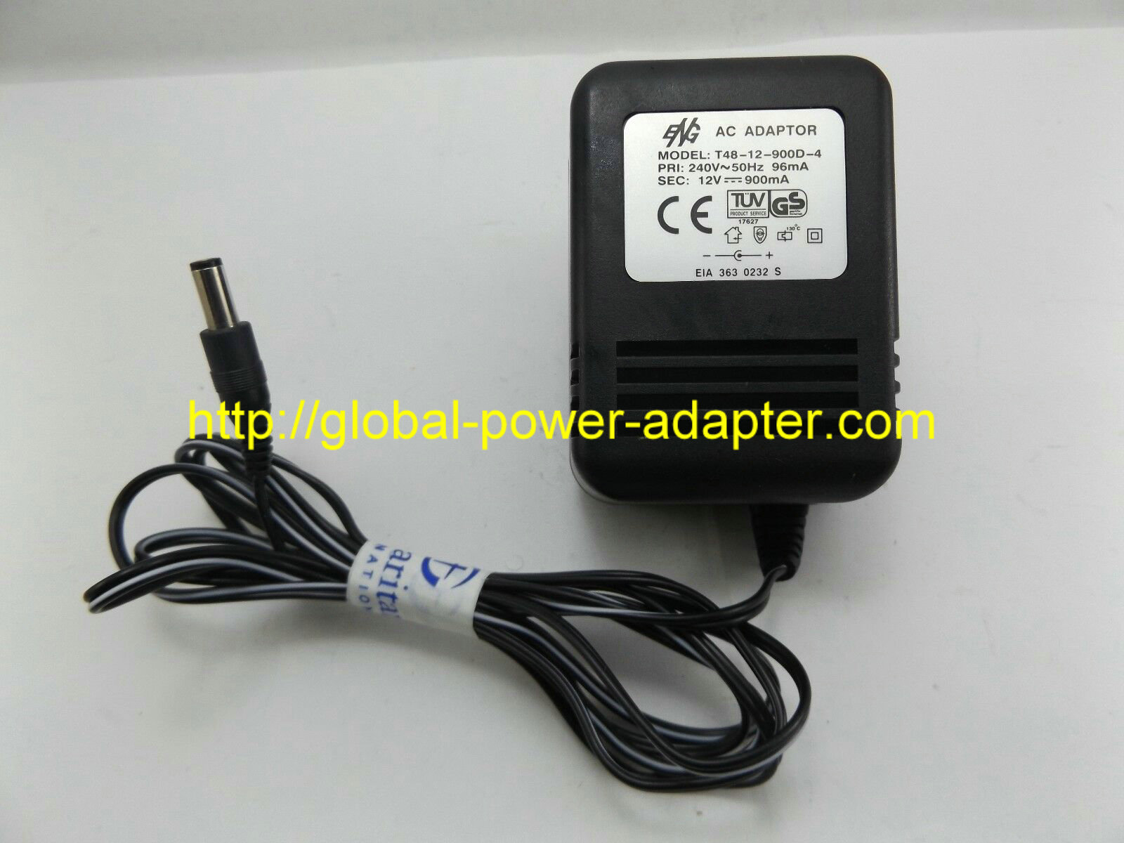 *Brand NEW* ENG T48-12-900D-4 Input 240V 50Hz 96mA Output 12V 900mA AC Adaptor - Click Image to Close